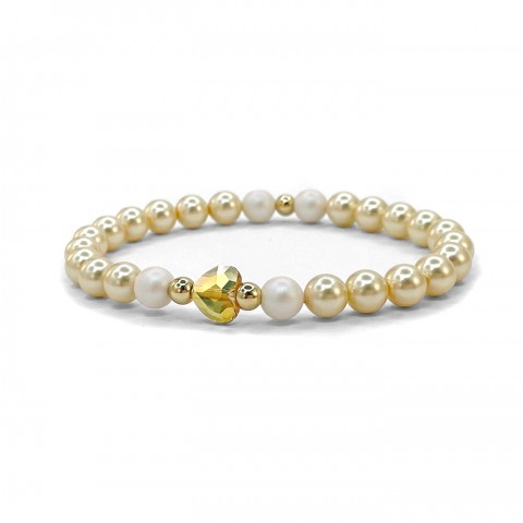 Дамска Гривна с Перли Сваровски/Swarovski Light Gold